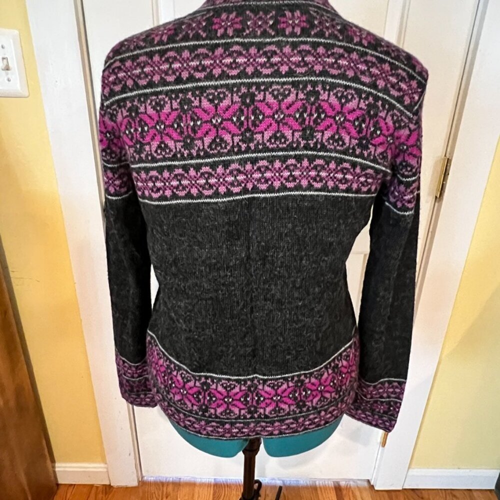 Alpaca Imports Ladies Zip up Cardigan Size Large - Picture 3 of 6